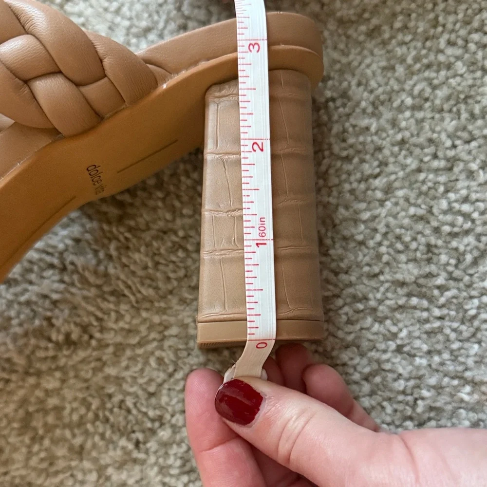 Dolce Vita Tan Braided Heels - Size 7 - Picture 7 of 8
